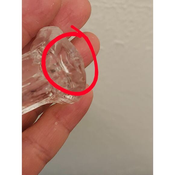 Glass Nativity Clear Crystal Glass Nativity Set 6 Pc Vintage Chip - Picture 9 of 9